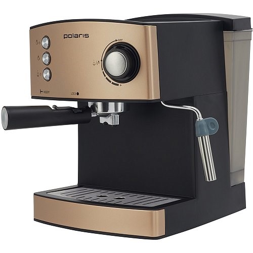 Бежевая рожковая кофеварка Polaris PCM 1527E Adore Crema